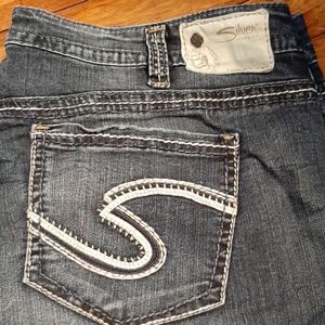 Silver Twisted Capri size 18